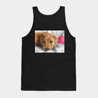 Sweet Golden Retriever Puppy Tank Top